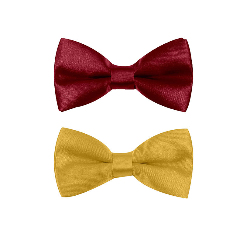 Hanerdun Kids Bowtie Pre-Tied Solid Toddler Neckties Boys Bow Ties