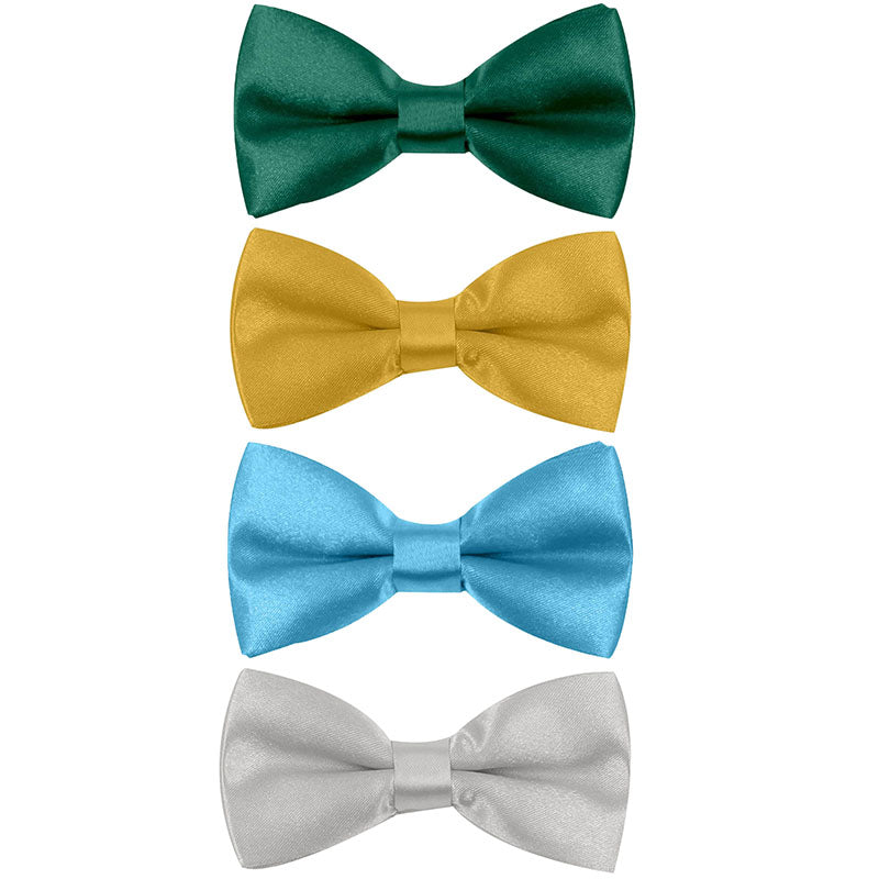 Hanerdun Kids Bowtie Pre-Tied Solid Toddler Neckties Boys Bow Ties