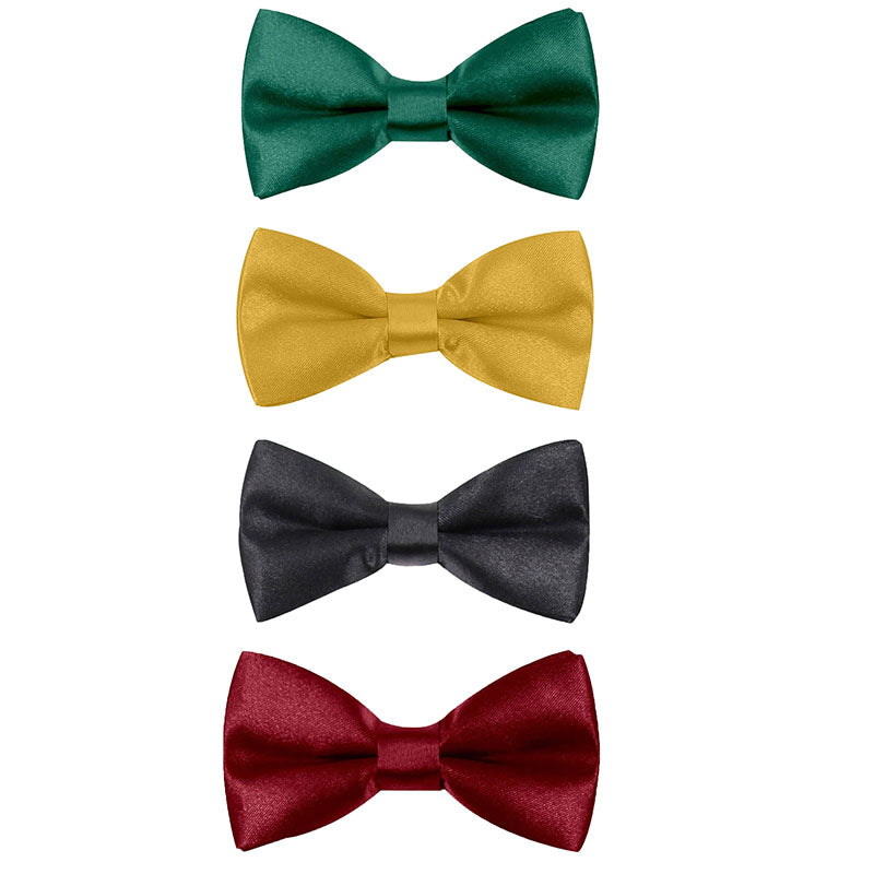 Hanerdun Kids Bowtie Pre-Tied Solid Toddler Neckties Boys Bow Ties