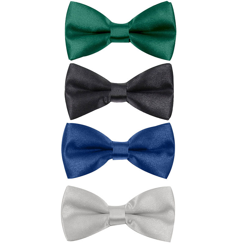 Hanerdun Kids Bowtie Pre-Tied Solid Toddler Neckties Boys Bow Ties
