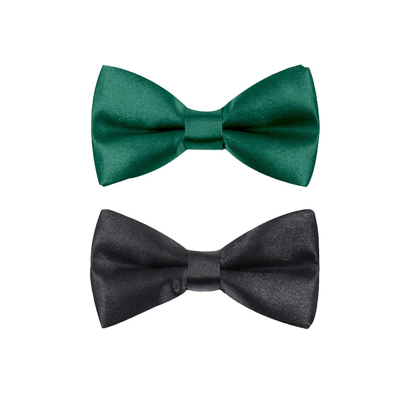 Hanerdun Kids Bowtie Pre-Tied Solid Toddler Neckties Boys Bow Ties