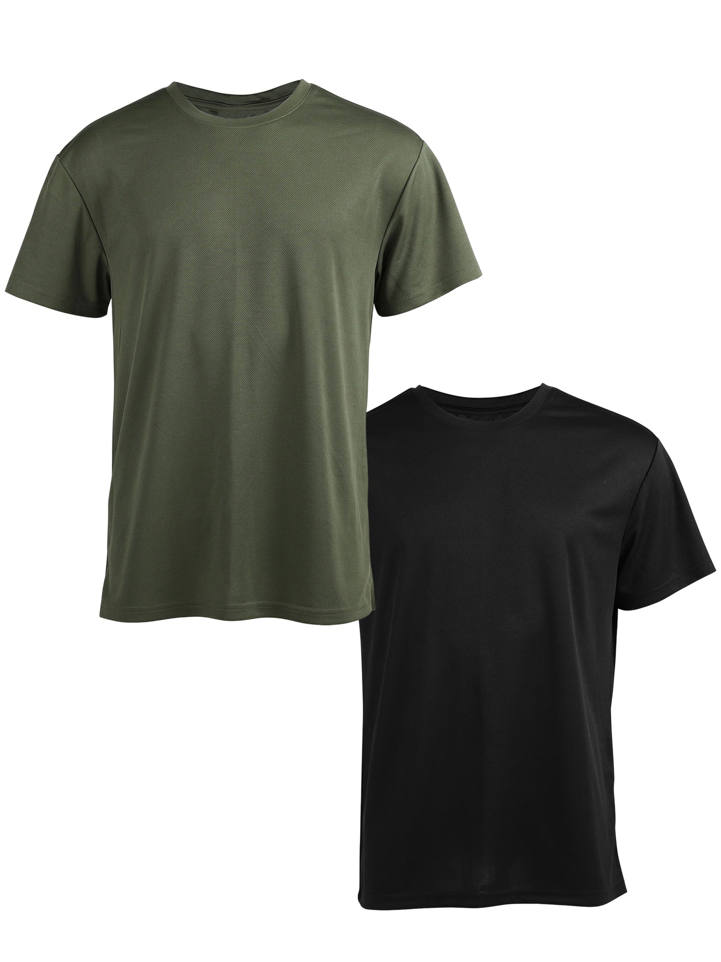 Hanerdun Mens Athletic Shirts Dry Fit Workout Tops Crew Neck Short Sleeve Casual T-Shirt 2PCS