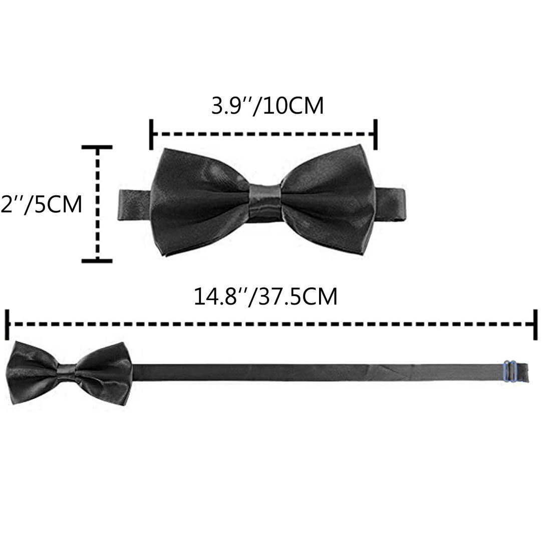 Hanerdun Kids Bowtie Pre-Tied Solid Toddler Neckties Boys Bow Ties