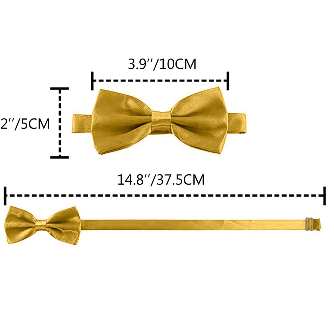 Hanerdun Kids Bowtie Pre-Tied Solid Toddler Neckties Boys Bow Ties