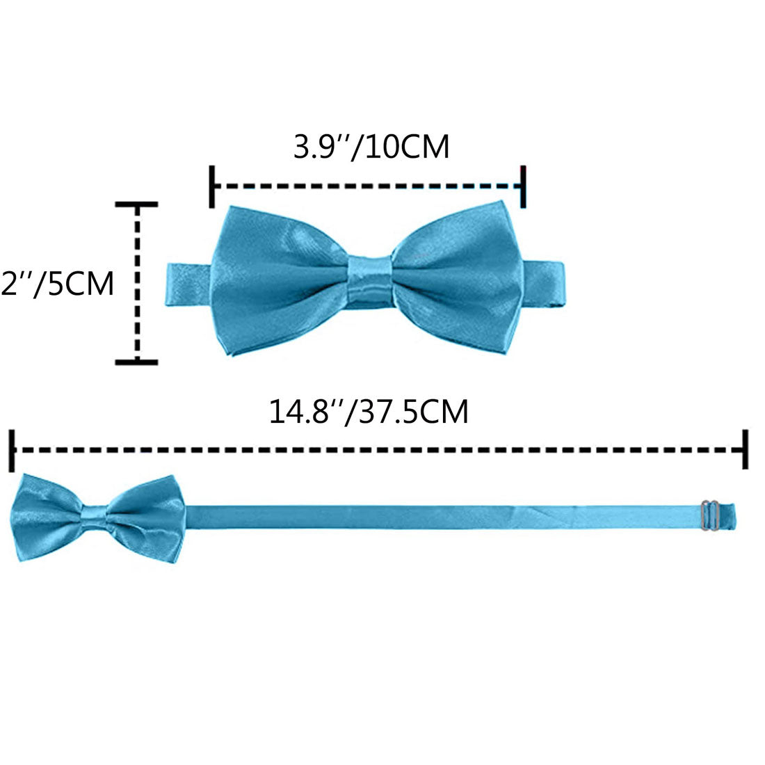 Hanerdun Kids Bowtie Pre-Tied Solid Toddler Neckties Boys Bow Ties