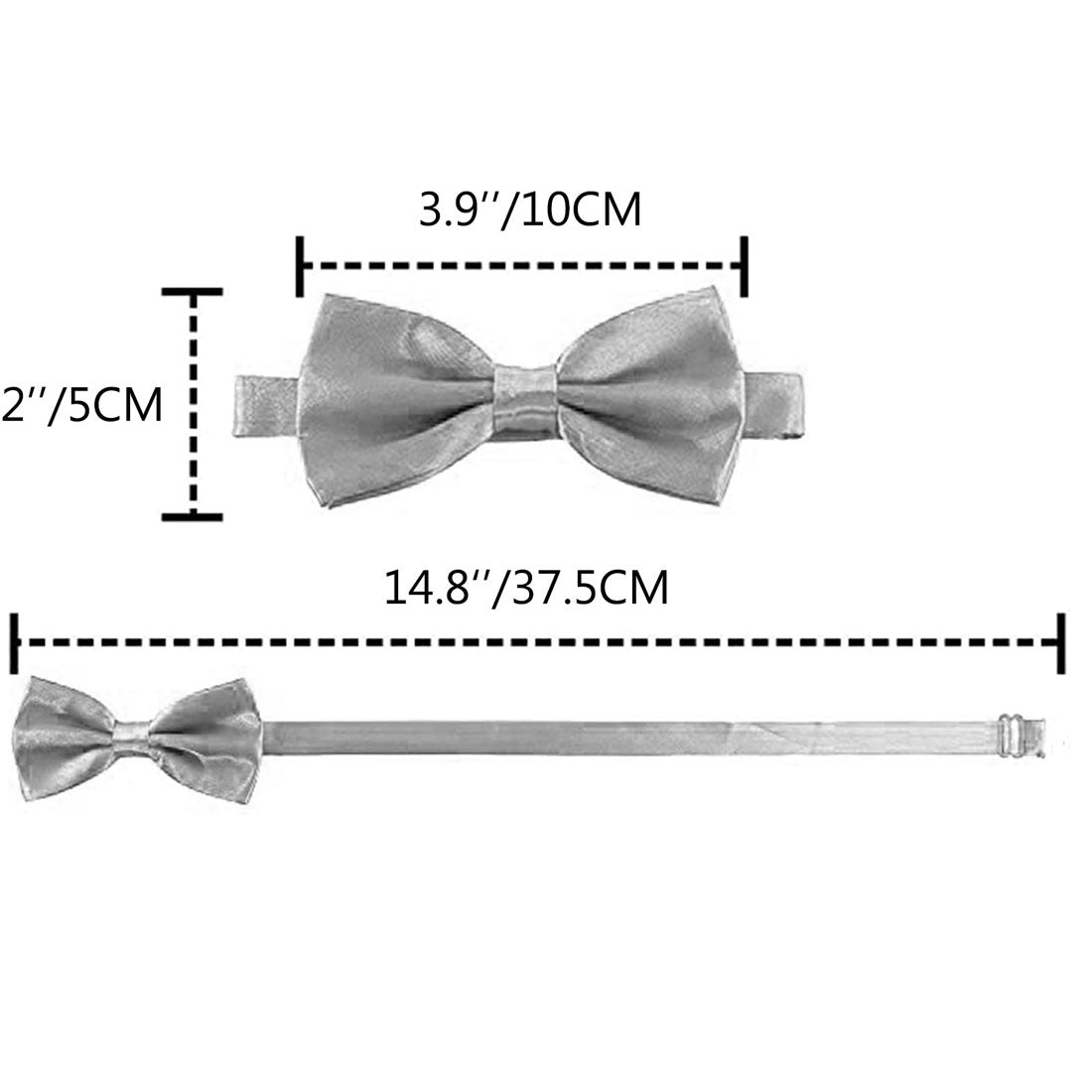 Hanerdun Kids Bowtie Pre-Tied Solid Toddler Neckties Boys Bow Ties
