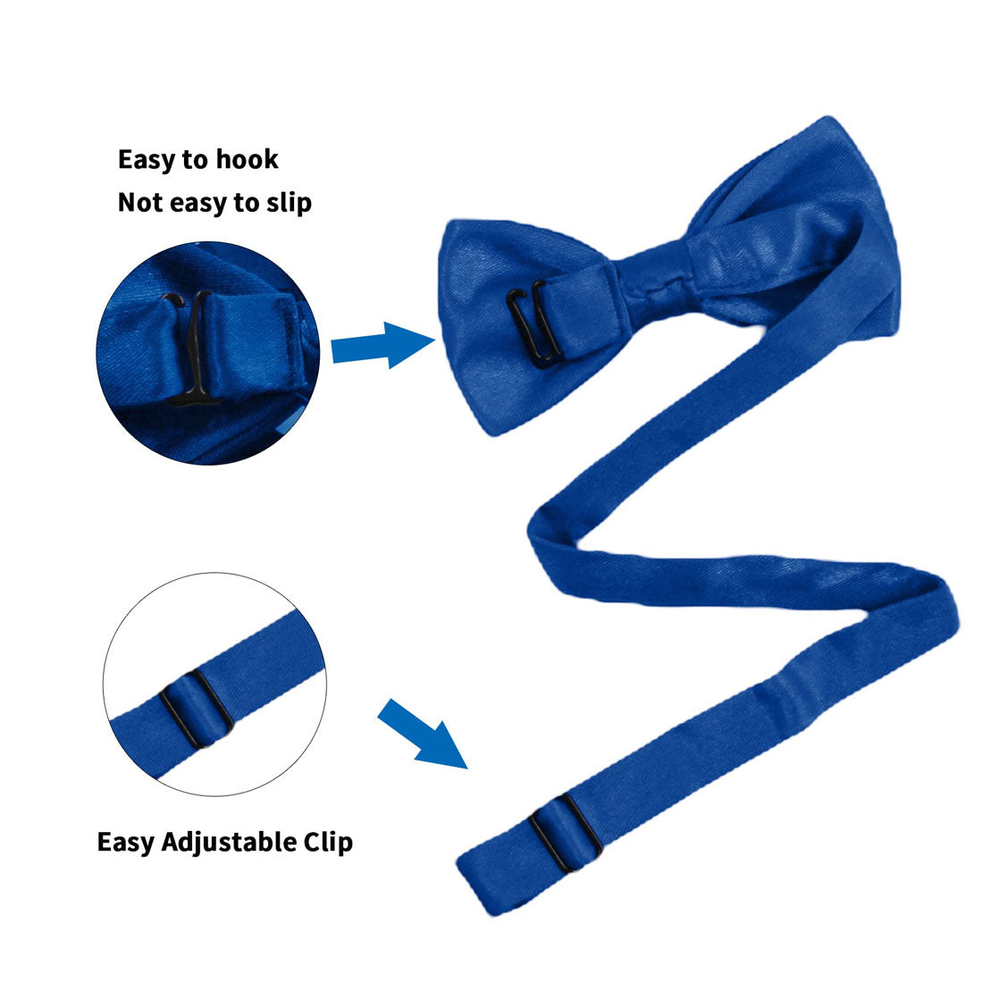 Hanerdun Kids Bowtie Pre-Tied Solid Toddler Neckties Boys Bow Ties