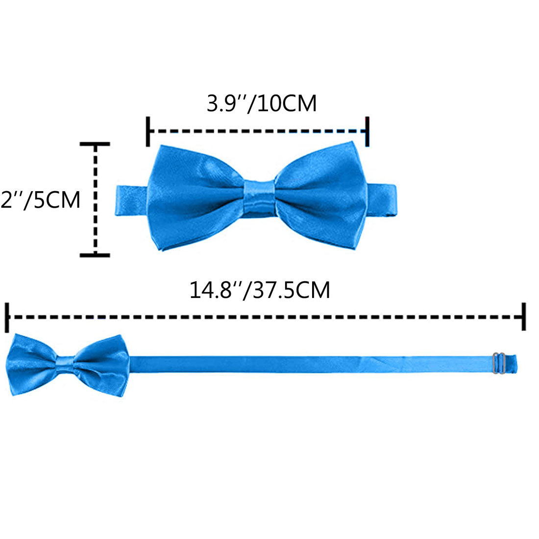 Hanerdun Kids Bowtie Pre-Tied Solid Toddler Neckties Boys Bow Ties