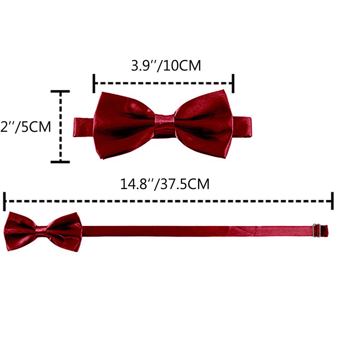 Hanerdun Kids Bowtie Pre-Tied Solid Toddler Neckties Boys Bow Ties