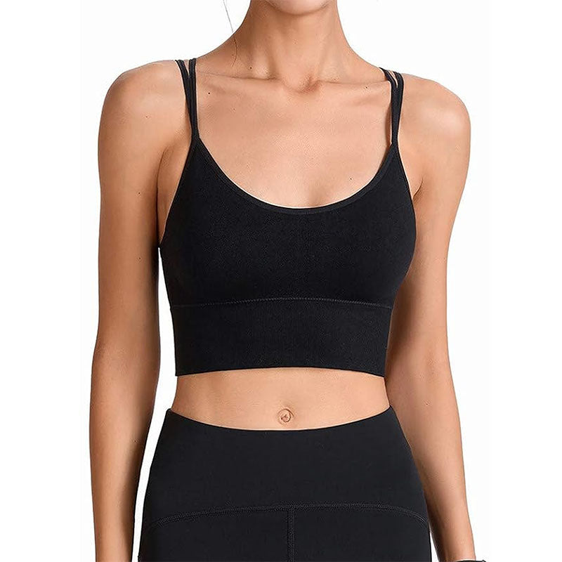 Hanerdun Women Crossback Workout Bras Female Padded Sports Bra Daily Bra