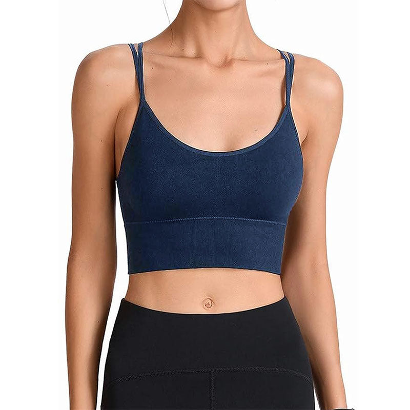 Hanerdun Women Crossback Workout Bras Female Padded Sports Bra Daily Bra