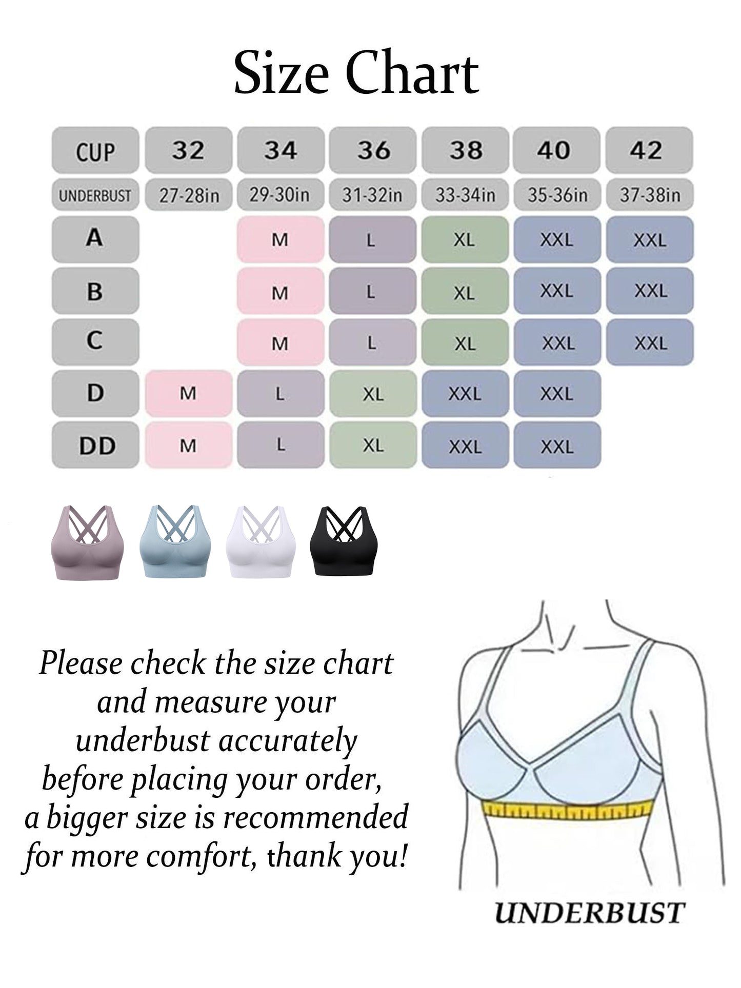 Hanerdun Women's Padded Sports Bras Seamless Crossback Yoga Running Workout Bra