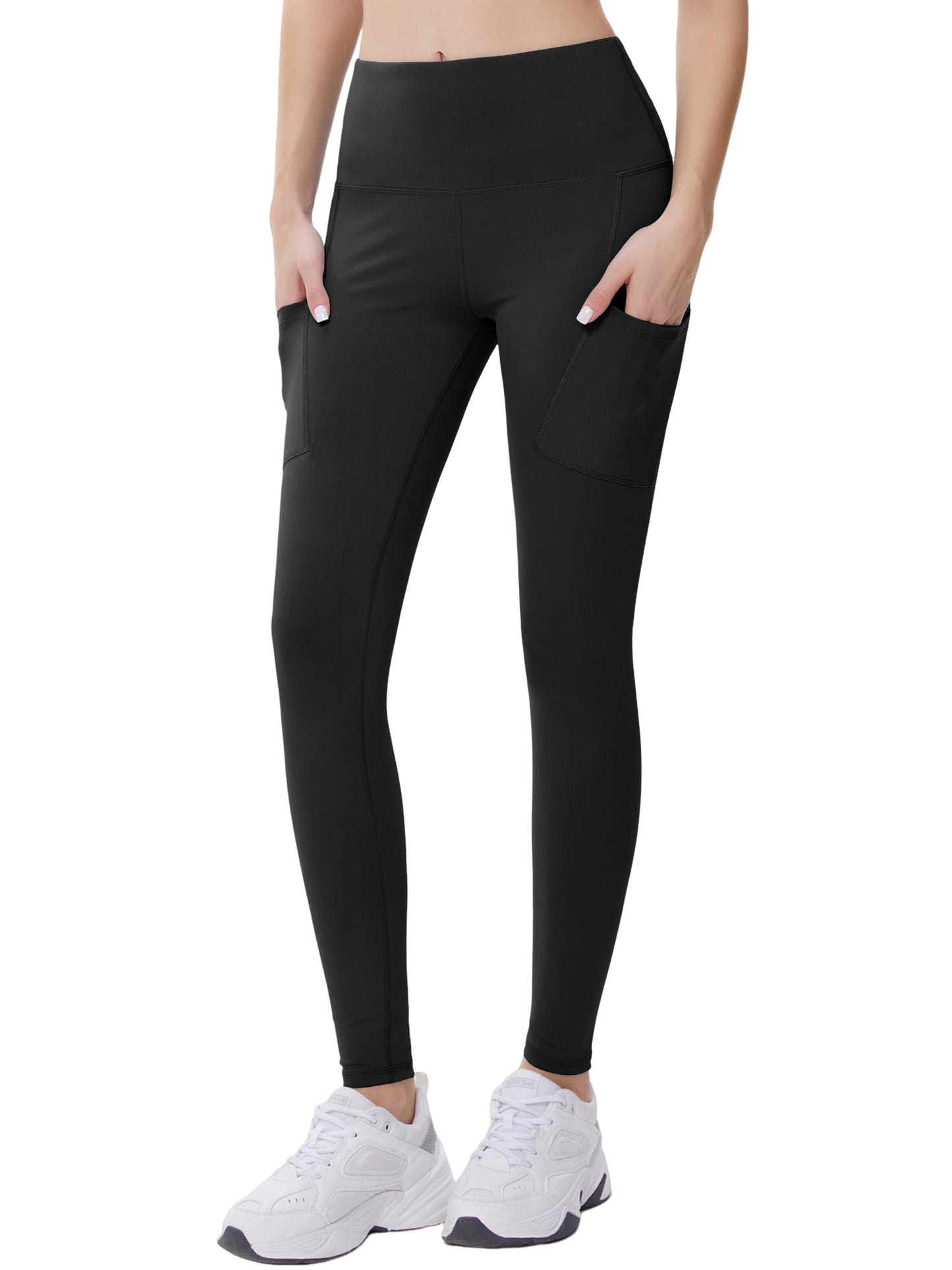 Hanerdun Womens Yoga Leggings with Pockets Ankle High Waist Workout Pants Bottoms