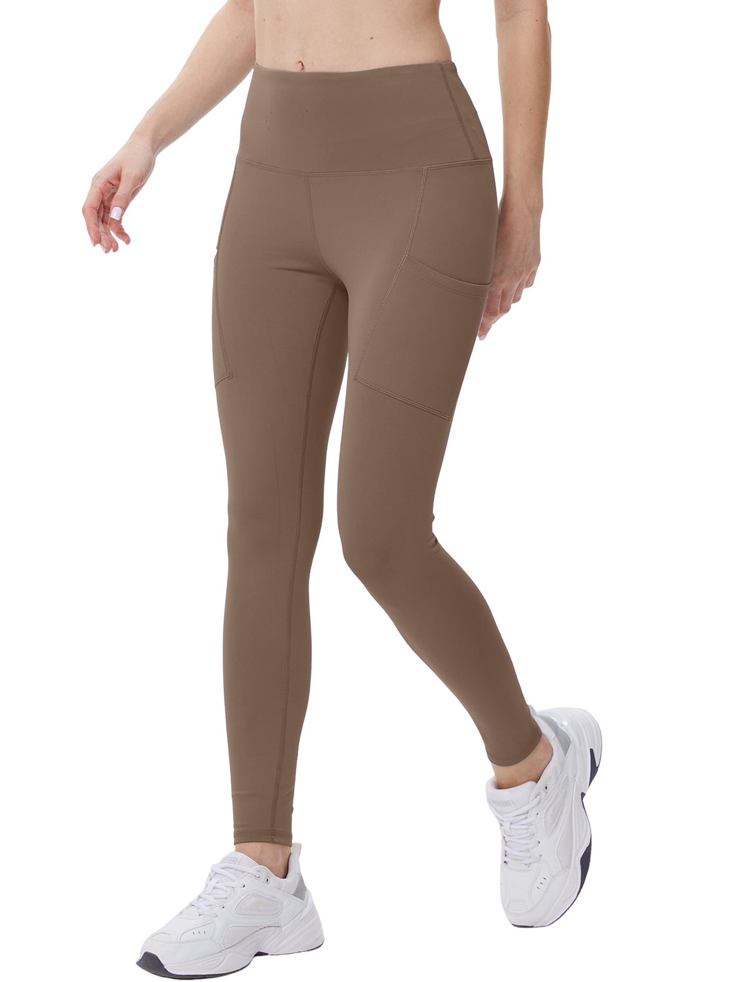 Hanerdun Womens Yoga Leggings with Pockets Ankle High Waist Workout Pants Bottoms