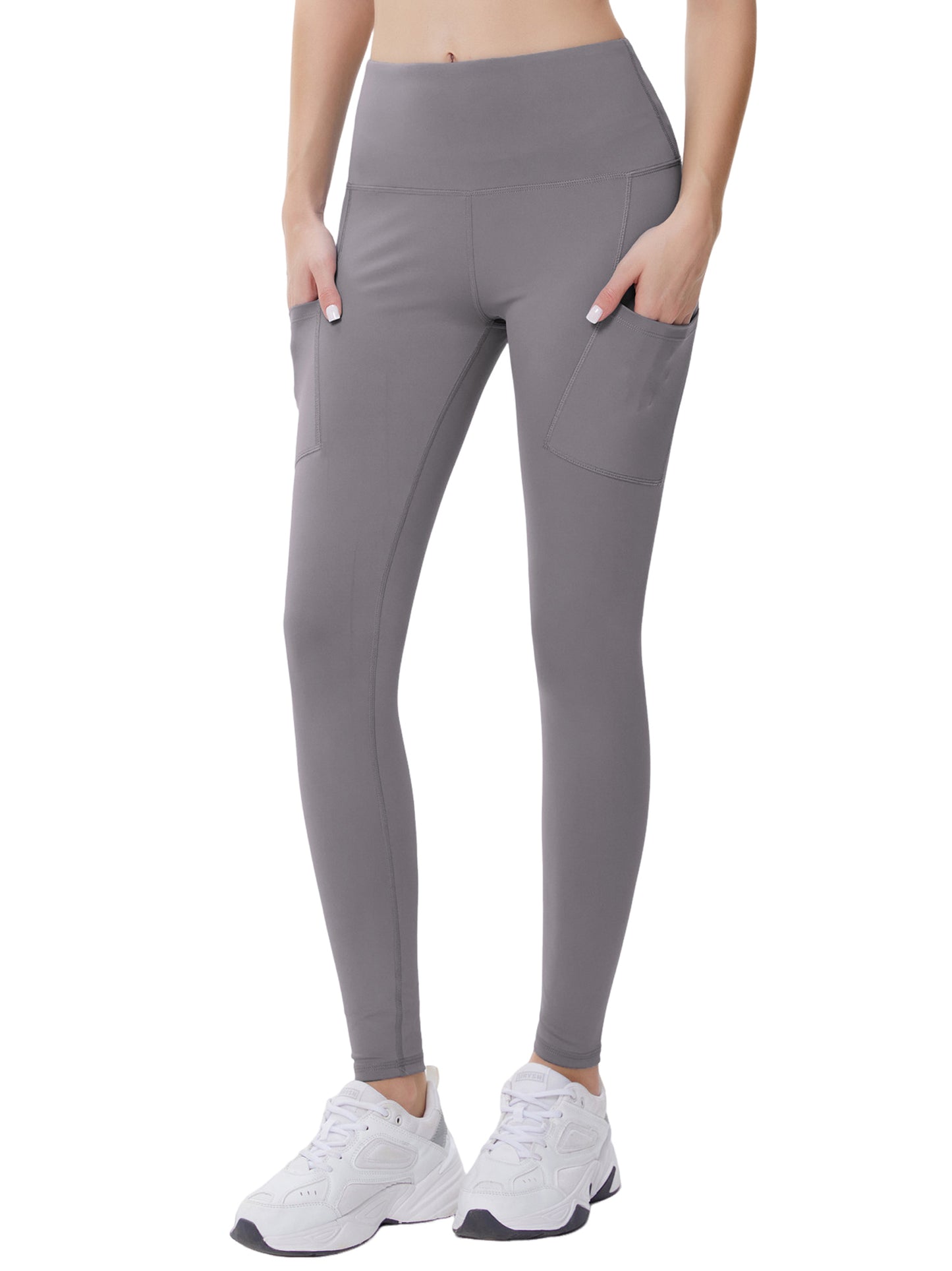 Hanerdun Womens Yoga Leggings with Pockets Ankle High Waist Workout Pants Bottoms