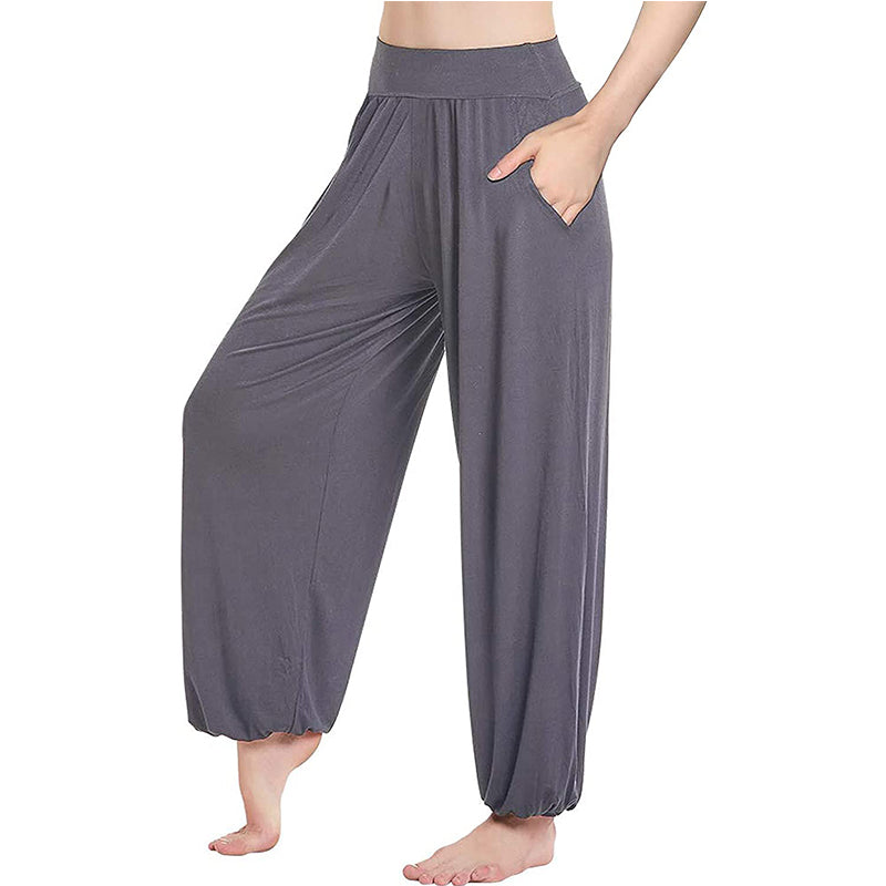 HANERDUN Womens Comfy Pajama Pants Loose Yoga Pants Stretch Lounge Bottoms Wide Leg Pants with Pockets