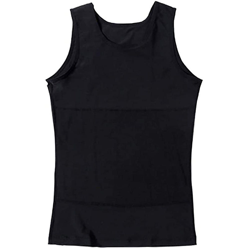 HANERDUN Men Compression Shirt Slimming Body Shaper Vest Tummy Control Shapewear Abdomen Undershirt