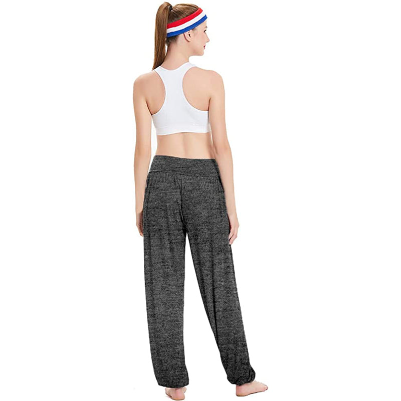 HANERDUN Womens Comfy Pajama Pants Loose Yoga Pants Stretch Lounge Bottoms Wide Leg Pants with Pockets