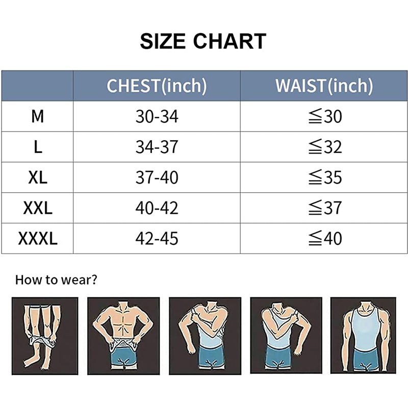 HANERDUN Men Compression Shirt Slimming Body Shaper Vest Tummy Control Shapewear Abdomen Undershirt