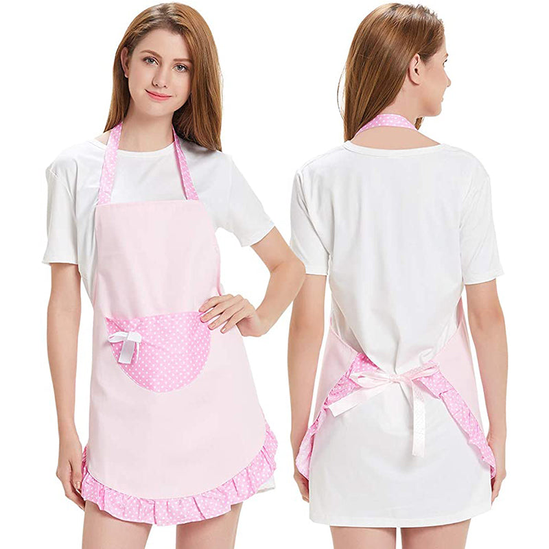 HANERDUN Ladies Apron with Pocket Kitchen Apron For Women Cooking Apron