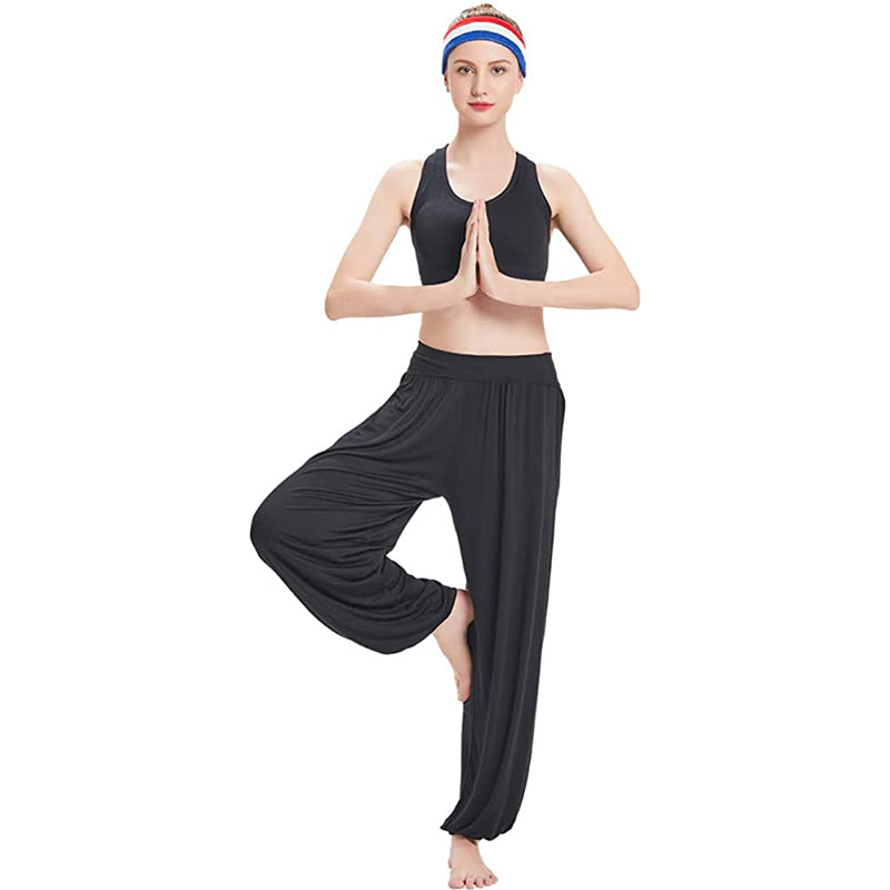 HANERDUN Womens Comfy Pajama Pants Loose Yoga Pants Stretch Lounge Bottoms Wide Leg Pants with Pockets