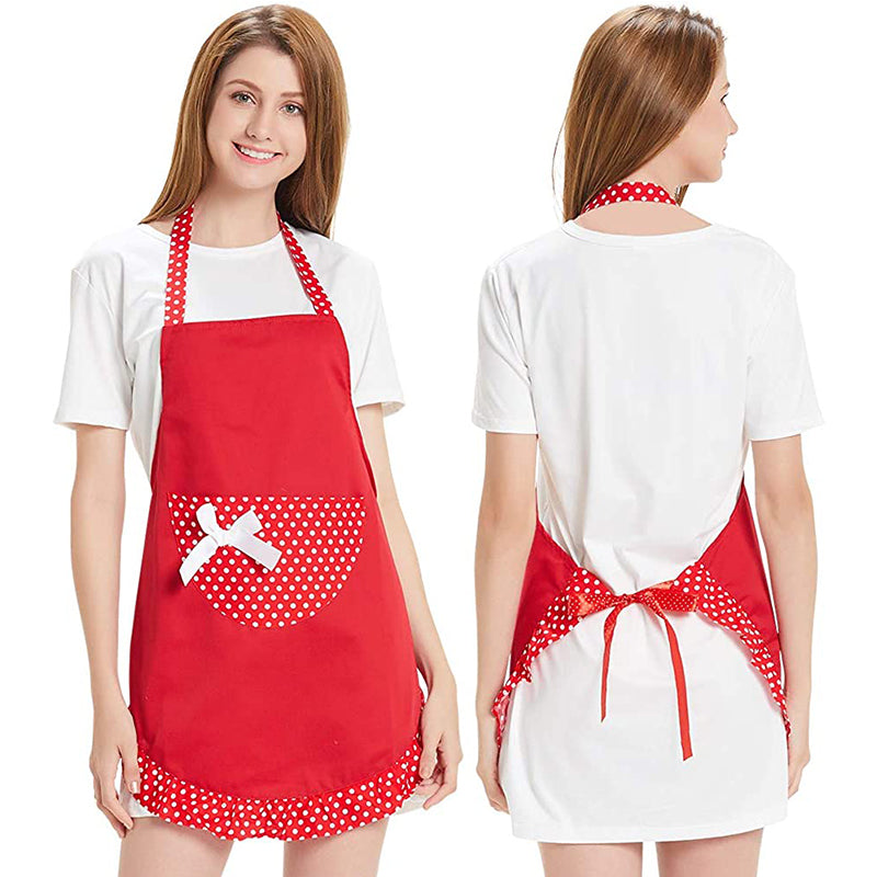 HANERDUN Ladies Apron with Pocket Kitchen Apron For Women Cooking Apron