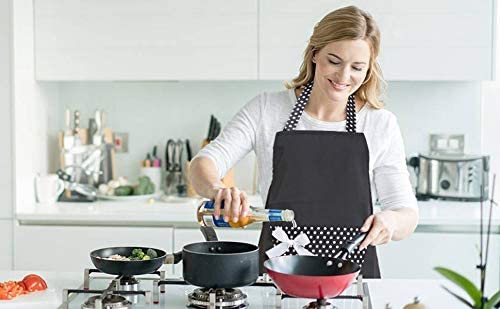 HANERDUN Ladies Apron with Pocket Kitchen Apron For Women Cooking Apron