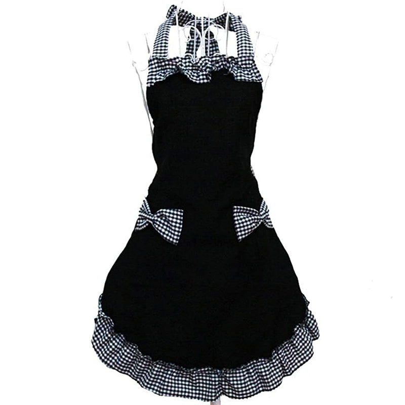 Hanerdun Ladies Apron with Pocket Kitchen Apron For Women Cooking Apron