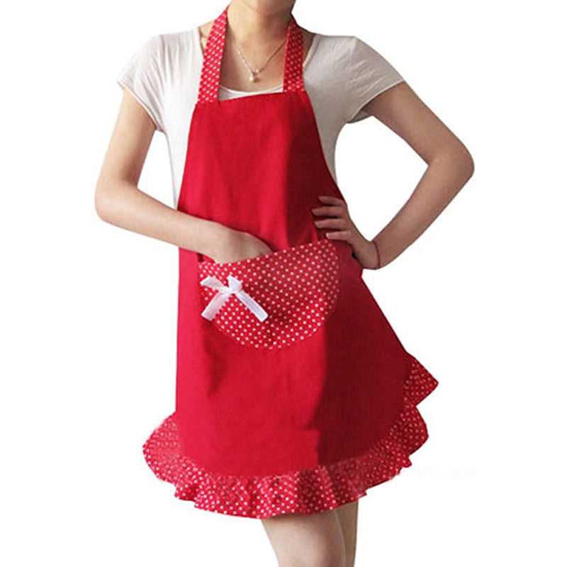 HANERDUN Ladies Apron with Pocket Kitchen Apron For Women Cooking Apron