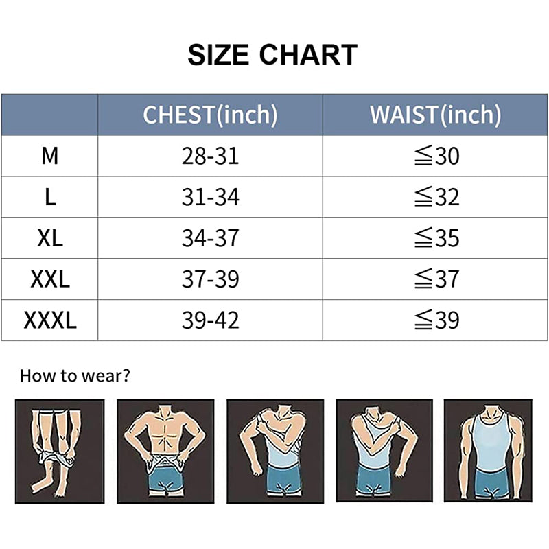 HANERDUN Men Sports Shirt Body Shaper Chest Compression Shirt Hide Gynecomastia Slimming Vest