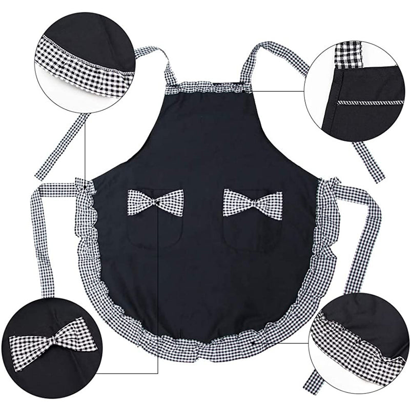 Hanerdun Ladies Apron with Pocket Kitchen Apron For Women Cooking Apron