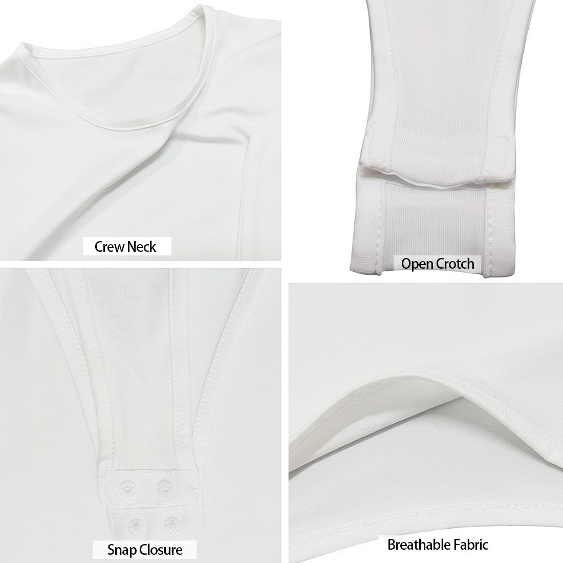 Hanerdun Women Female Long Sleeve Bodysuit Shapewear Tummy Control