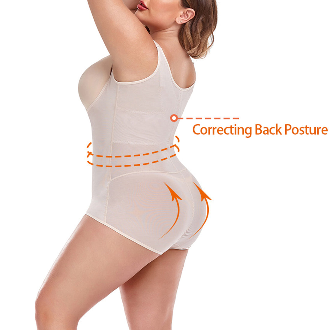 Hanerdun Women Tummy Control Shapewear Female Compression Bodysuit Black