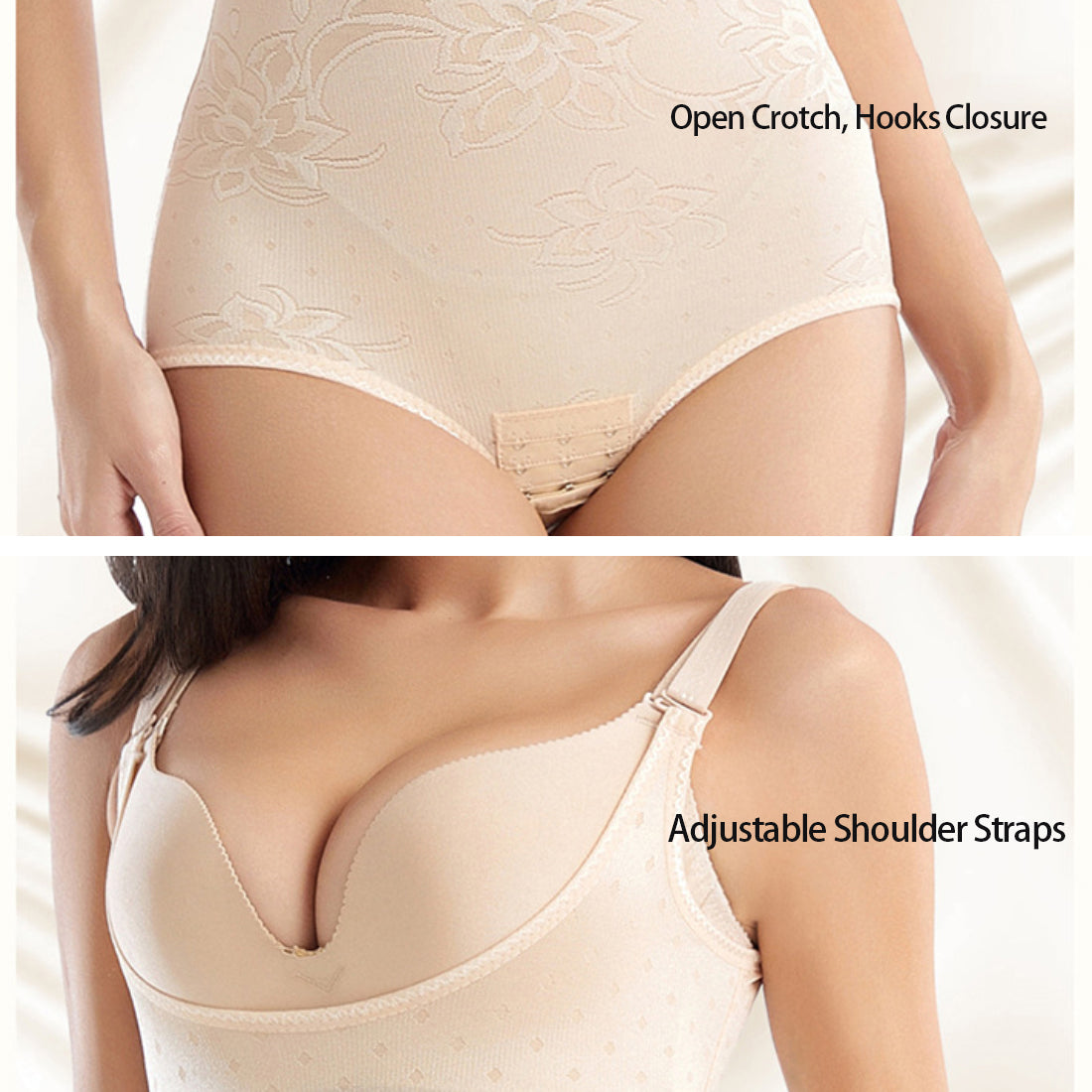 Hanerdun Women Tummy Control Shapewear Female Compression Bodysuit