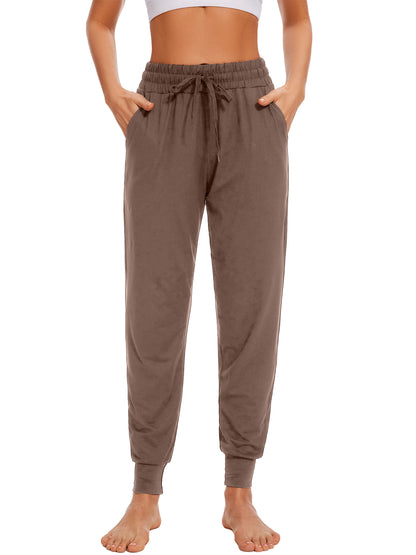 Hanerdun Women's Joggers Athletic Ankle Pants Pocket Elastic Waist Yoga Running Bottoms