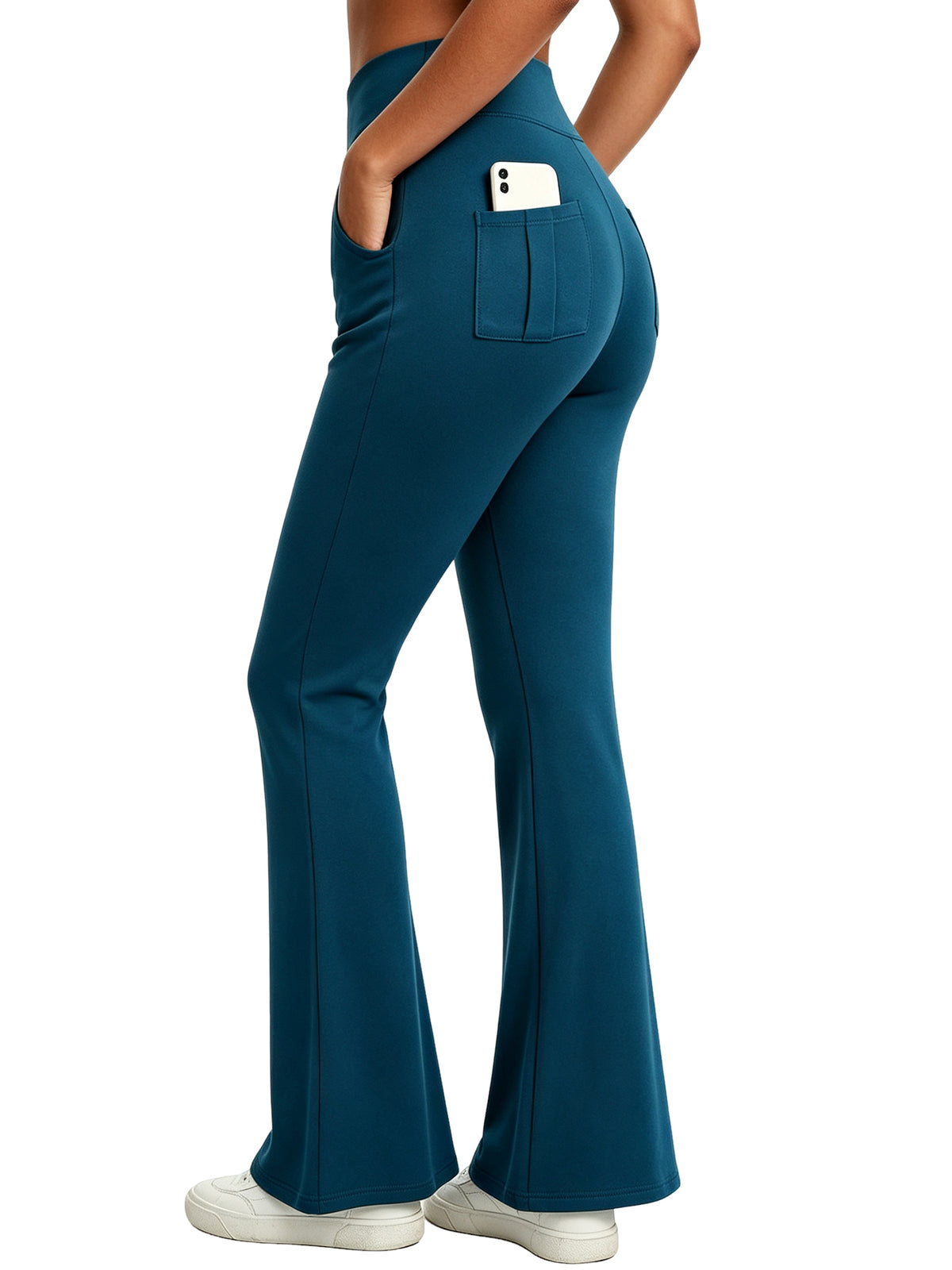 Hanerdun Womens Bootcut Yoga Pants with Pockets Flare Workout Legging High Waist Lightweight Bottoms Activewear