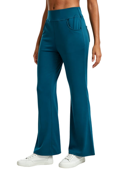 Hanerdun Womens Bootcut Yoga Pants with Pockets Flare Workout Legging High Waist Lightweight Bottoms Activewear