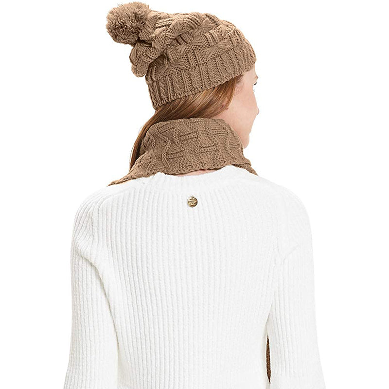 HANERDUN Women Girls Fashion Winter Warm Knitted Hat Beanie Hat Scarf Set