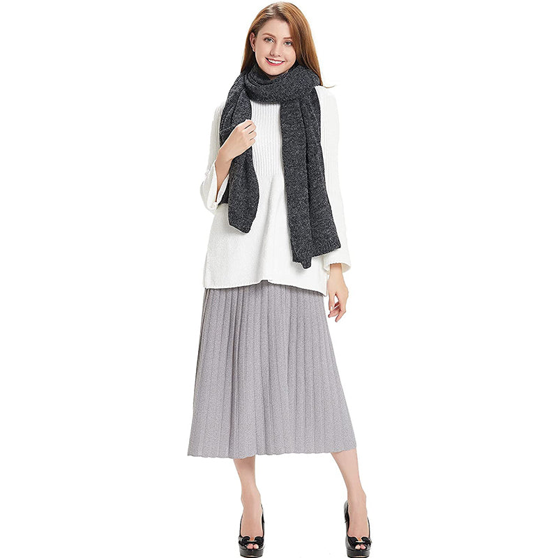 HANERDUN Women Warm Pashmina Shawl Wrap Winter Soft Cashmere Scarf with Pockets