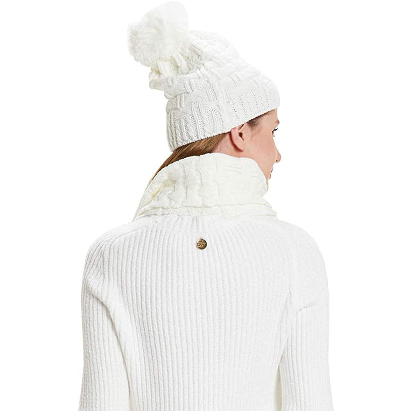 HANERDUN Women Girls Fashion Winter Warm Knitted Hat Beanie Hat Scarf Set