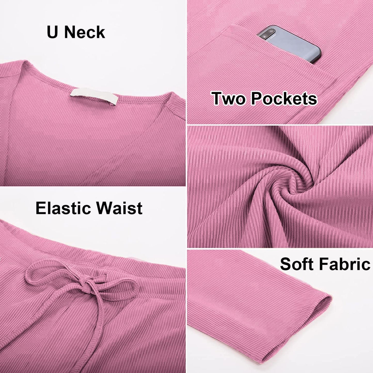 Women's 3 Piece Belted Lounge Set Pajama Set Crop Top Pocketed Shorts Cardigan Cami and Shorts Robe Set