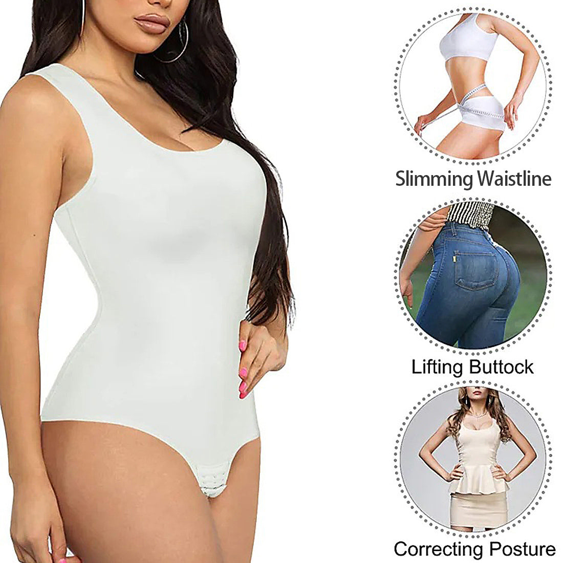 Hanerdun Women Shapewear Bodysuit Female Tummy Control Shaper
