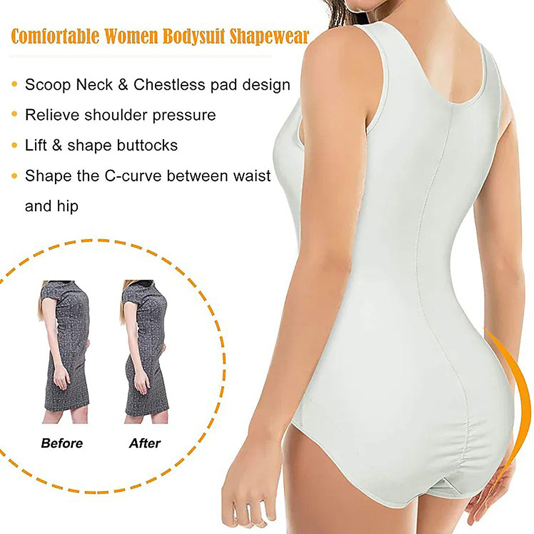 Irisnaya Shapewear Bodysuit for Women Waist Trainer Tummy Control