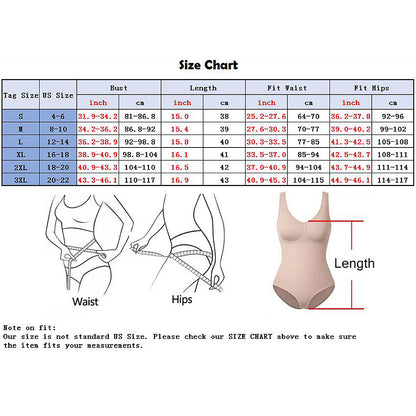 Hanerdun Women Tummy Control Shapewear Female Slimming Bodysuits