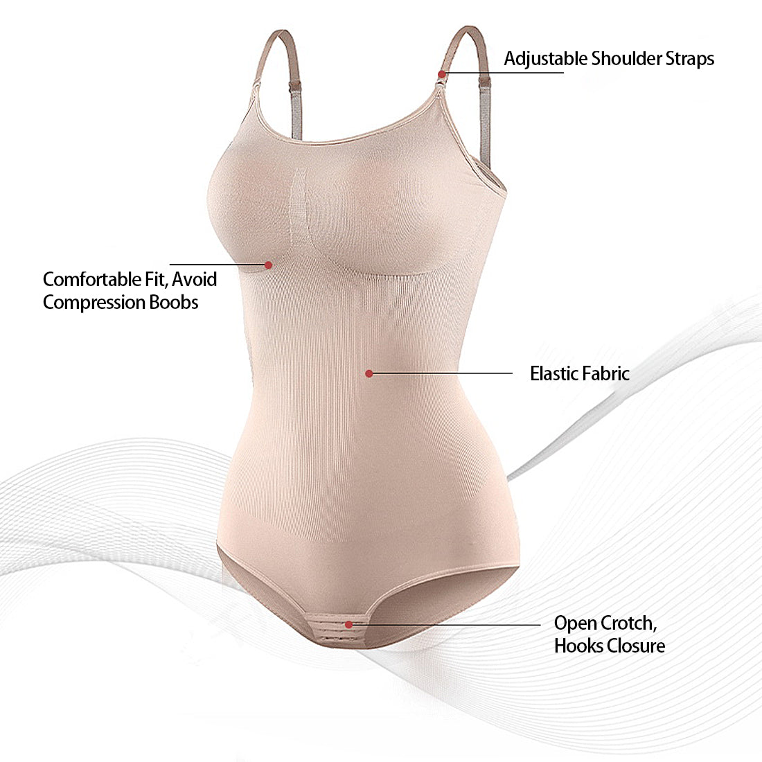 Hanerdun Women Tummy Control Shapewear Female Slimming Bodysuits