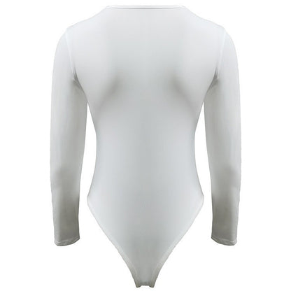 Hanerdun Women Female Long Sleeve Bodysuit Shapewear Tummy Control
