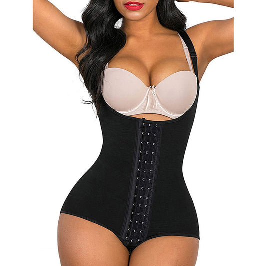 Hanerdun Women Tummy Control Shapewear Female Compression Bodysuit Black